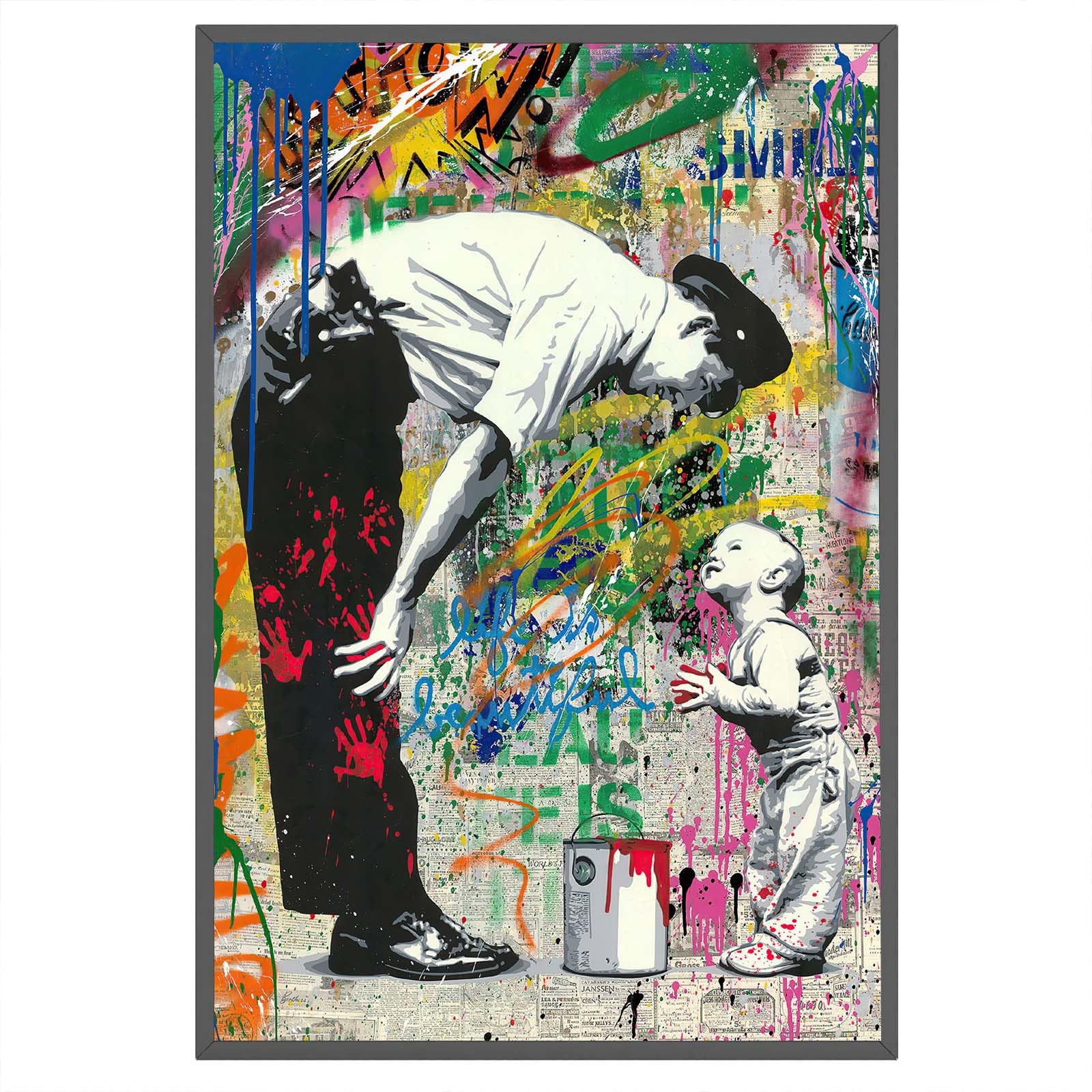 バンクシー 花束を投げる男 絵画 アートパネル Amazon.co.jp: Banksy アートパネル 1枚 飾り絵 モダン
